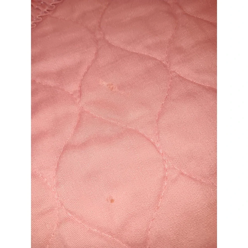 Cottage Grandmacore Quilted Light Pink Mauve Placemats (4) Ruffle Edge Tea READ